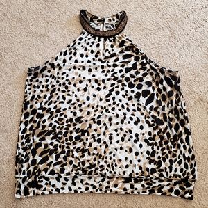 Leopard Bare Shoulder Blouse - Lane Bryant